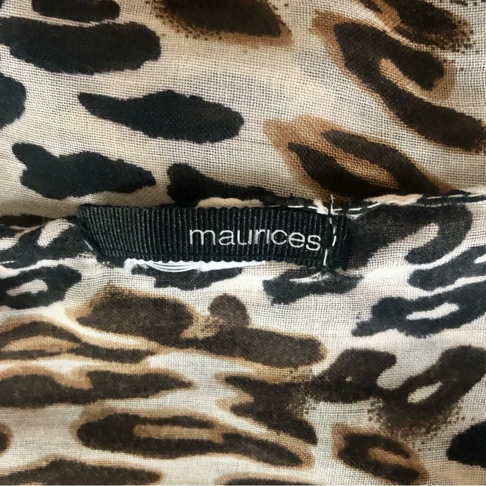 Leopard Print Infinity Scarf - Soft Lightweight Neutral Animal Print Loop Scarf